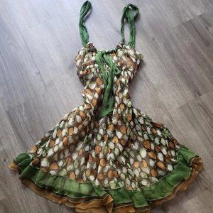Mesh 70's print groovy transparent babydoll dress